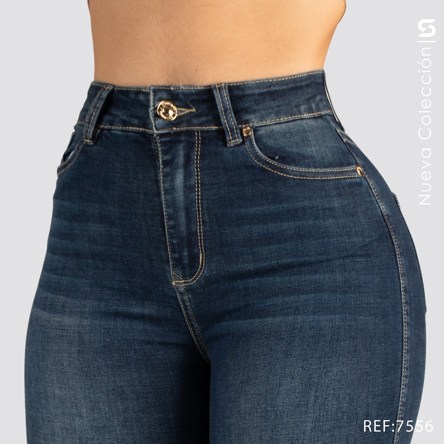 Jeans Skinny Tiro Alto S7556