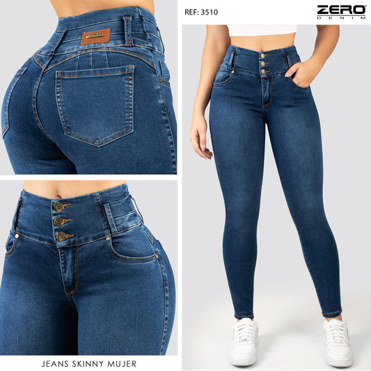 Jeans Skinny Tiro Alto 3510