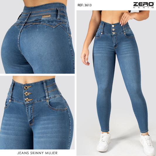 Jeans Skinny Tiro Alto 3613