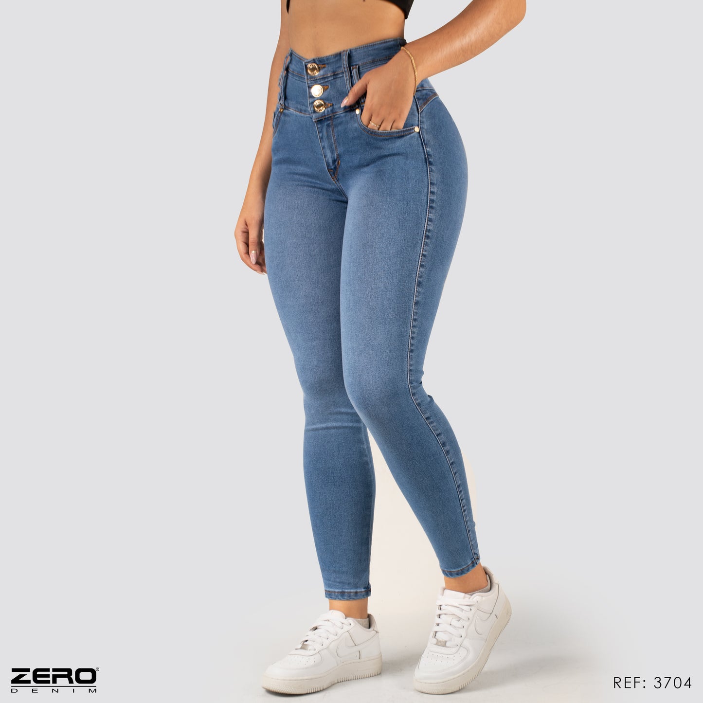 Jeans Skinny Tiro Alto 3704
