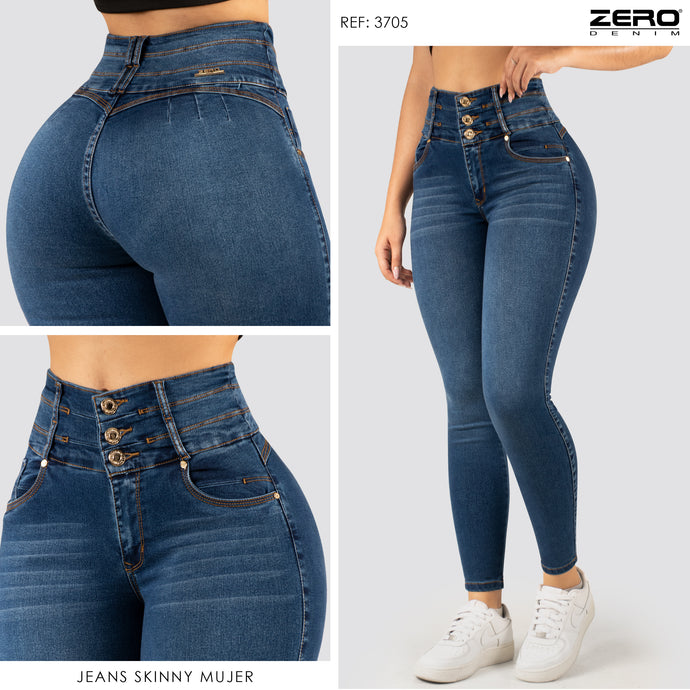 Jeans Skinny Tiro Alto 3705