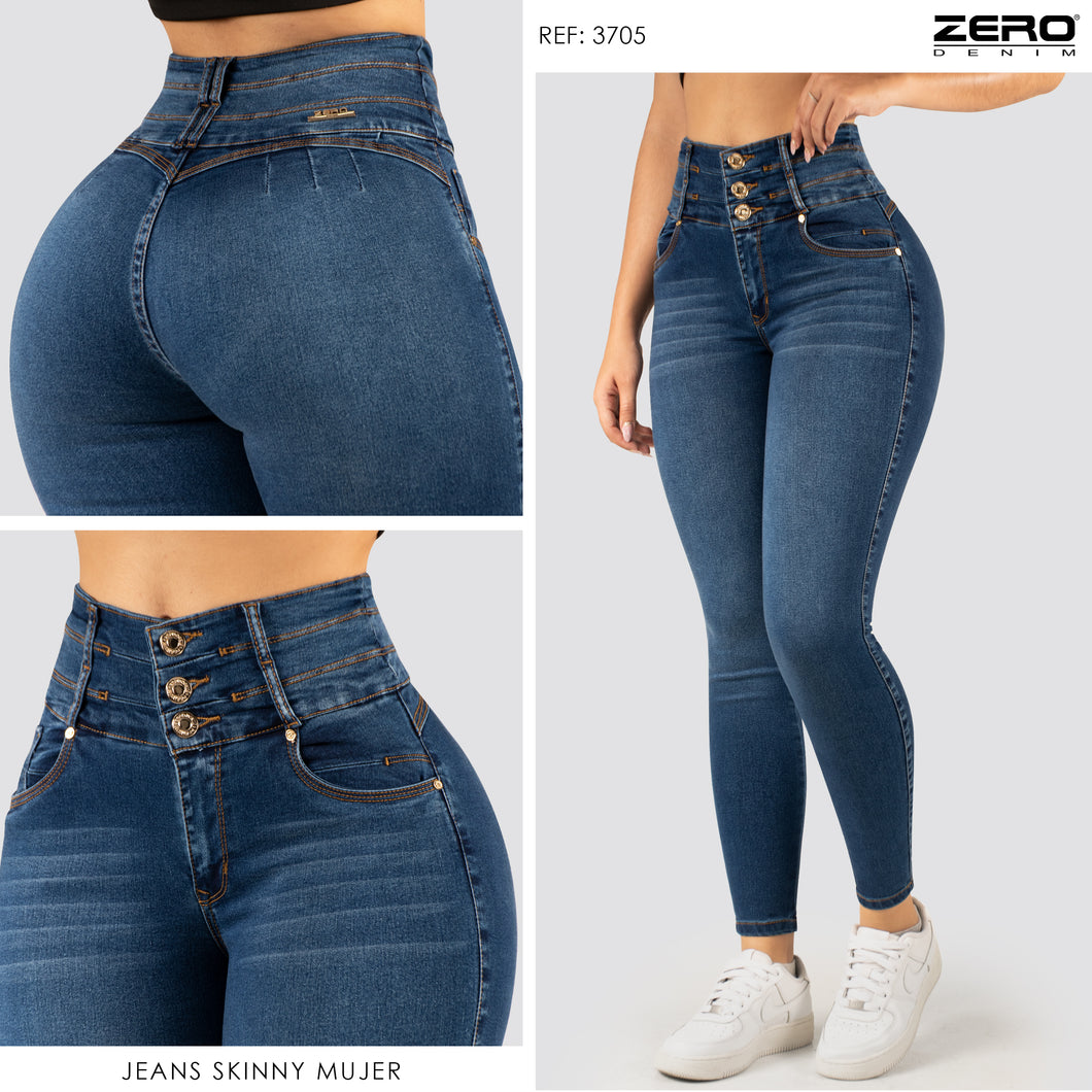 Jeans Skinny Tiro Alto 3705