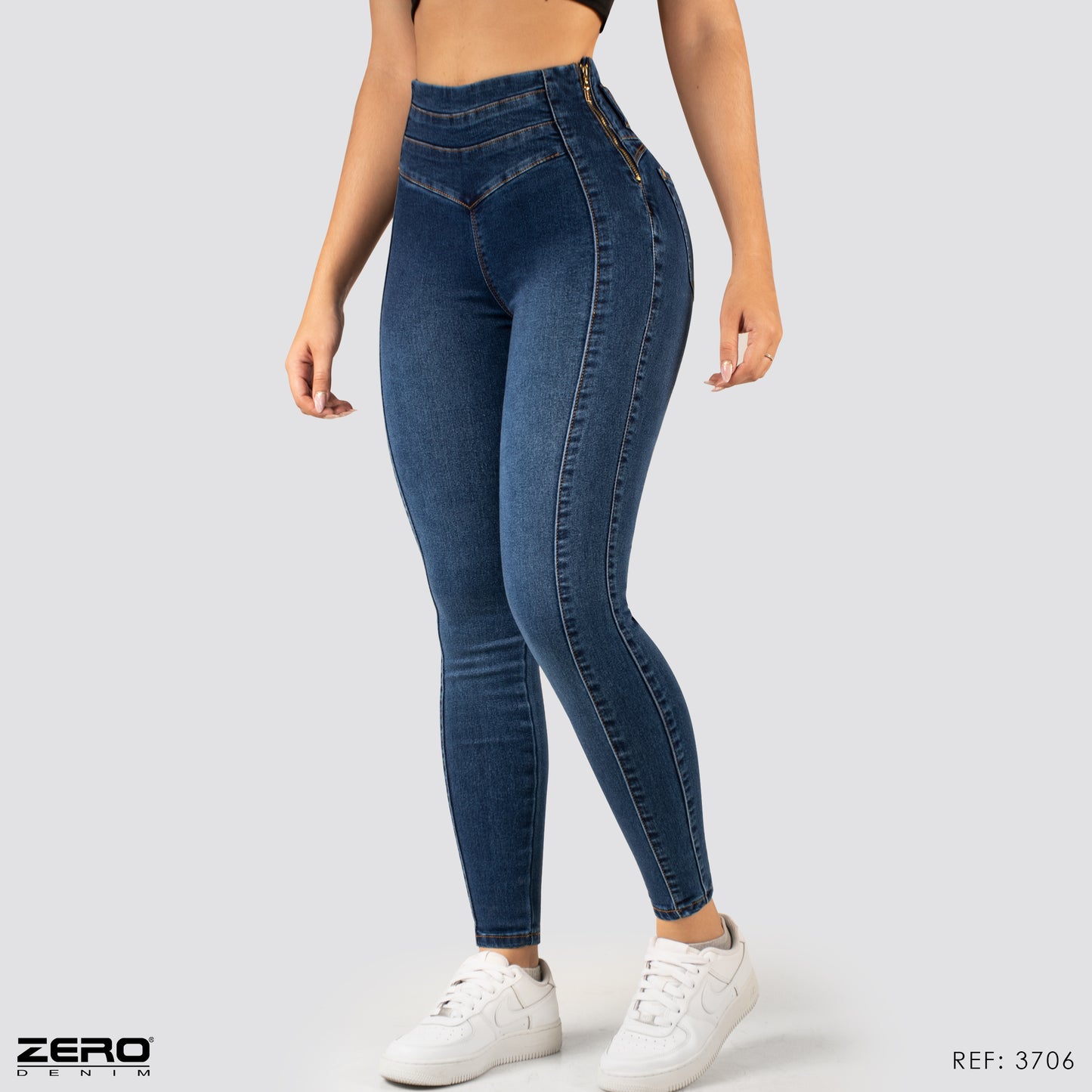 Jeans Skinny Tiro Alto 3706