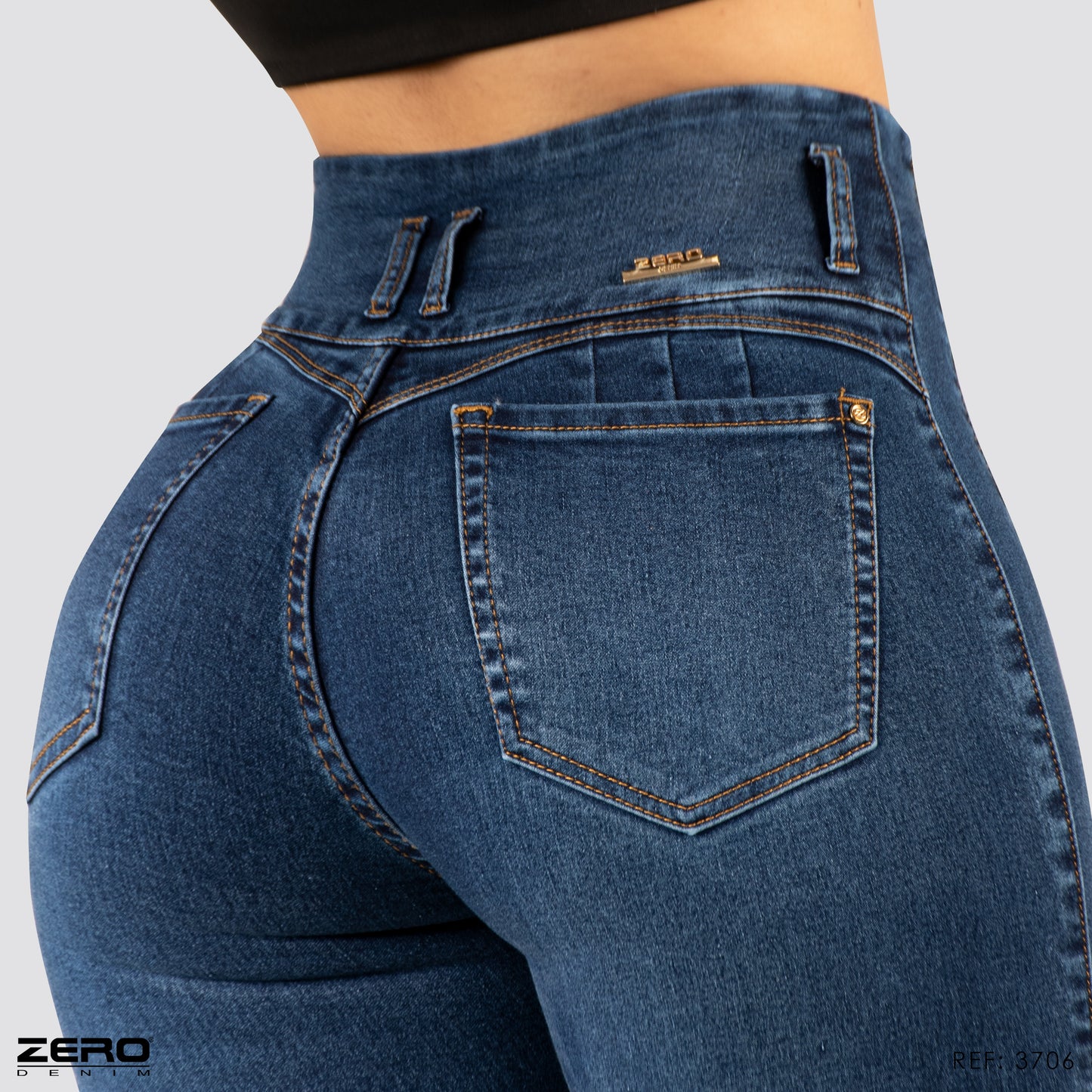 Jeans Skinny Tiro Alto 3706