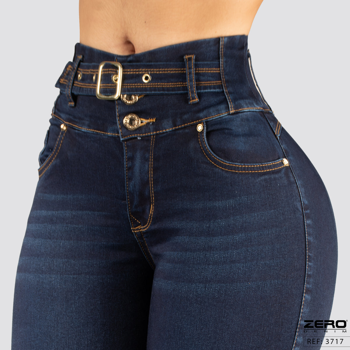 Jeans Skinny Tiro Alto 3717