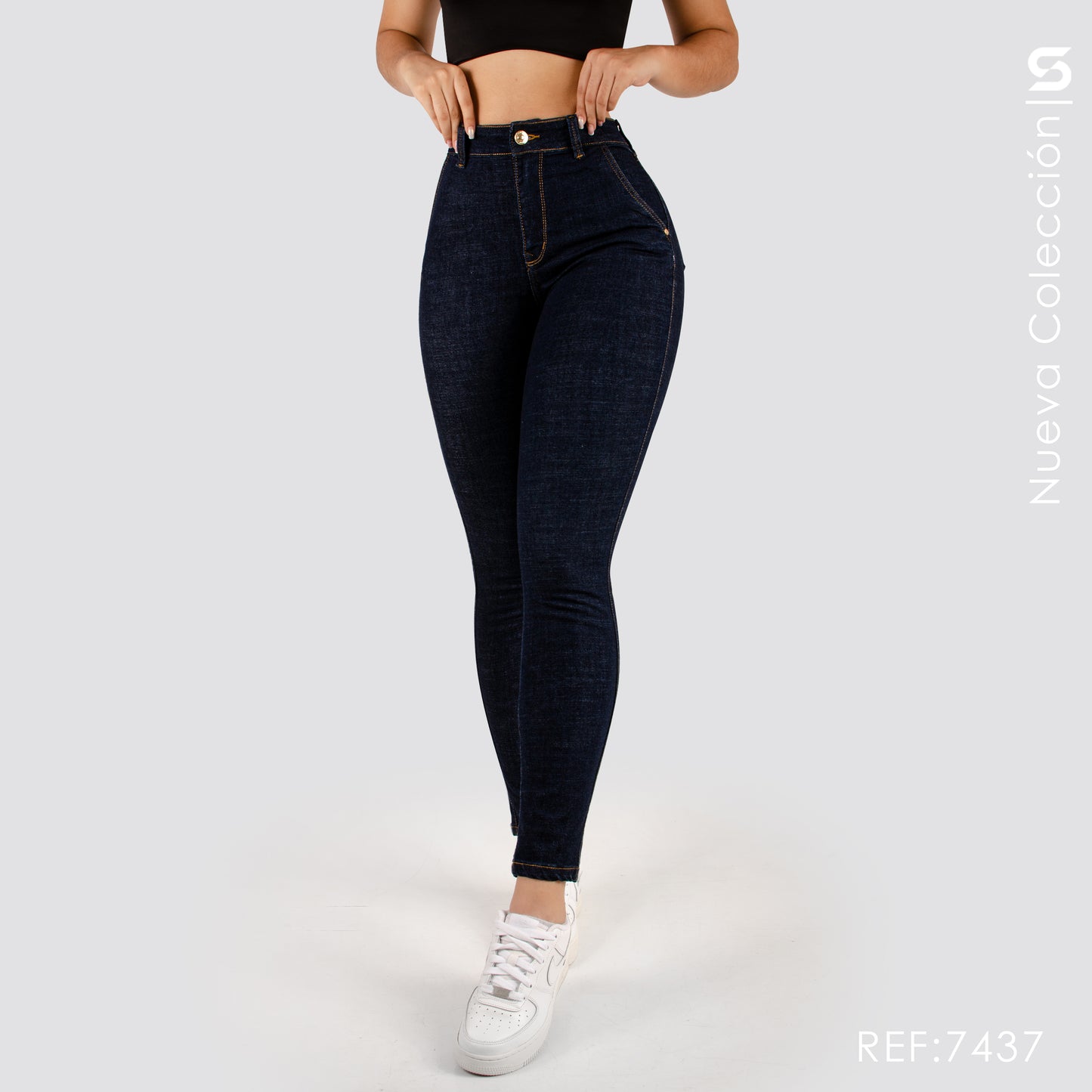 Jeans Skinny Tiro Alto S7437