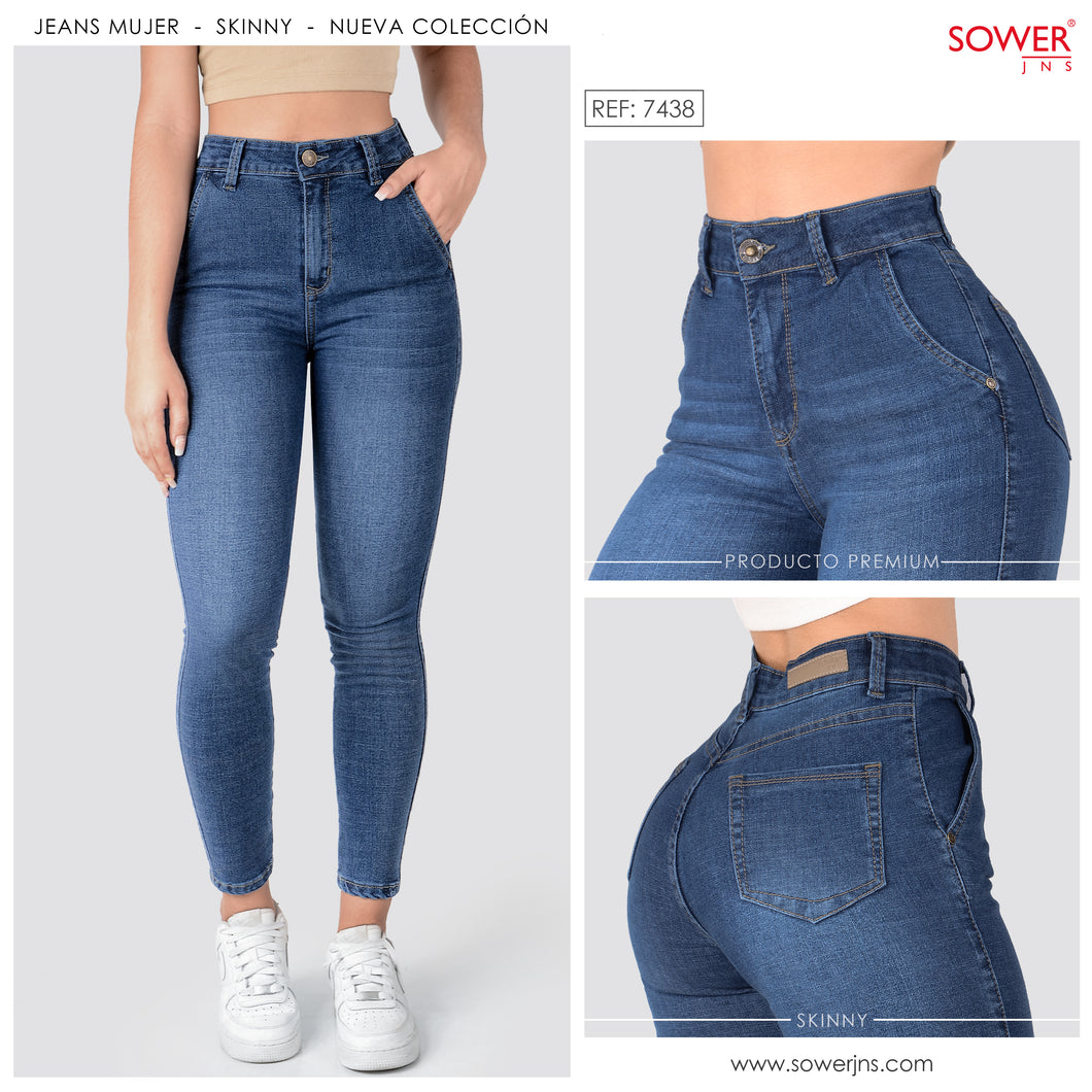 Jeans Skinny Tiro Alto S7438