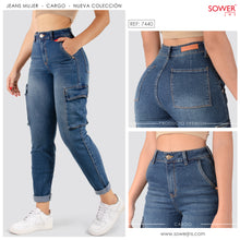 Cargar imagen en el visor de la galería, Mom Jeans Cargo Tiro Alto S7440