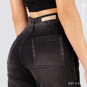 Mom Jeans Cargo Tiro Alto S7446