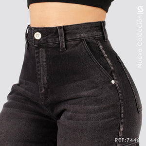 Mom Jeans Cargo Tiro Alto S7446