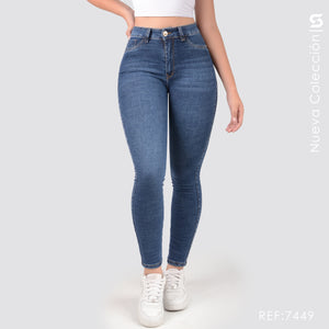 Jeans Skinny Tiro Alto S7449