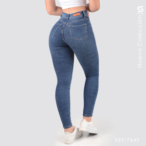 Jeans Skinny Tiro Alto S7449