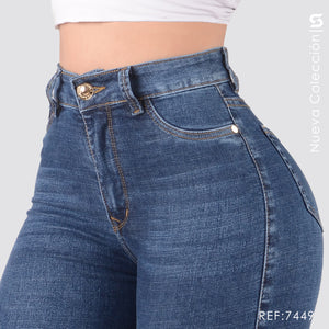 Jeans Skinny Tiro Alto S7449