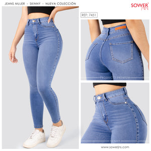 Jeans Skinny Tiro Alto S7451