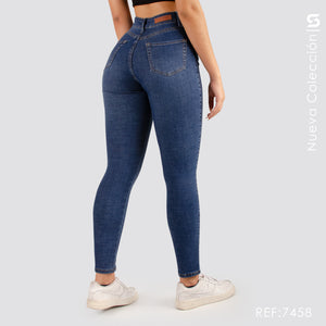 Jeans Skinny Tiro Alto S7458