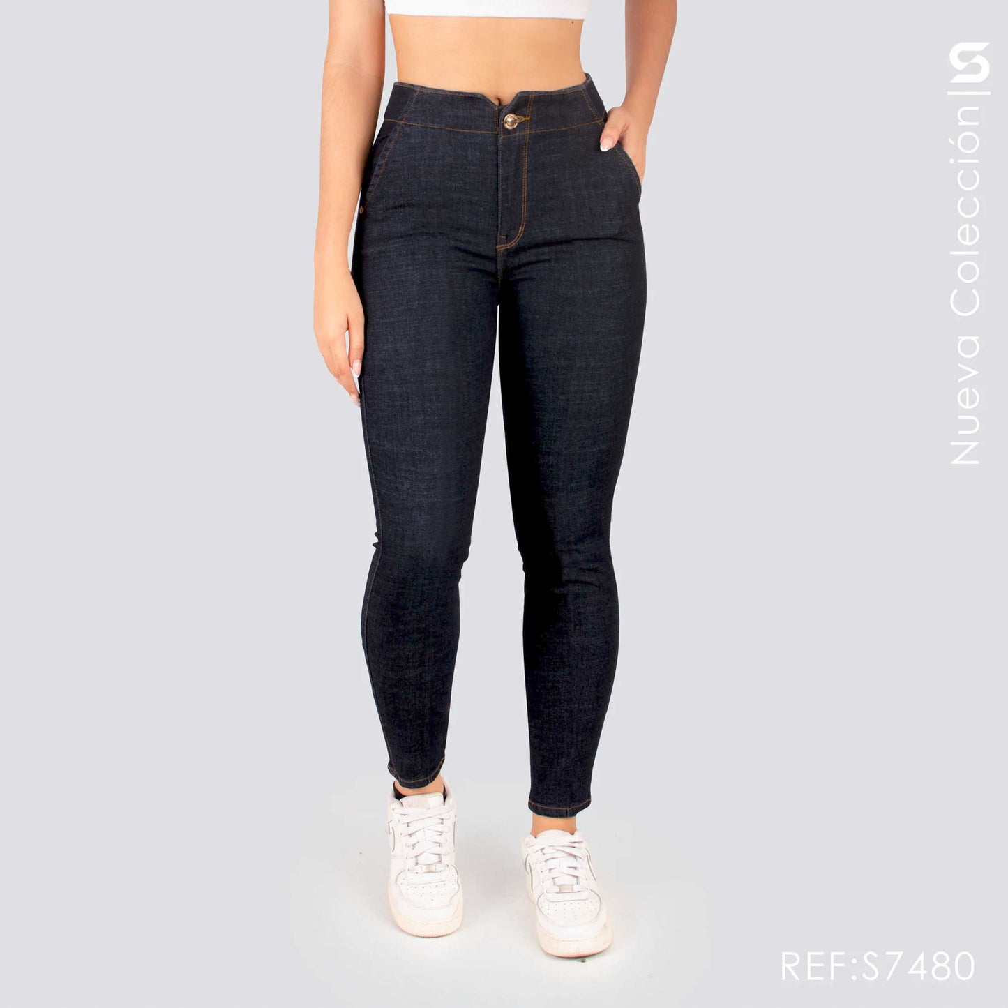 Jeans Skinny Tiro Alto S7480