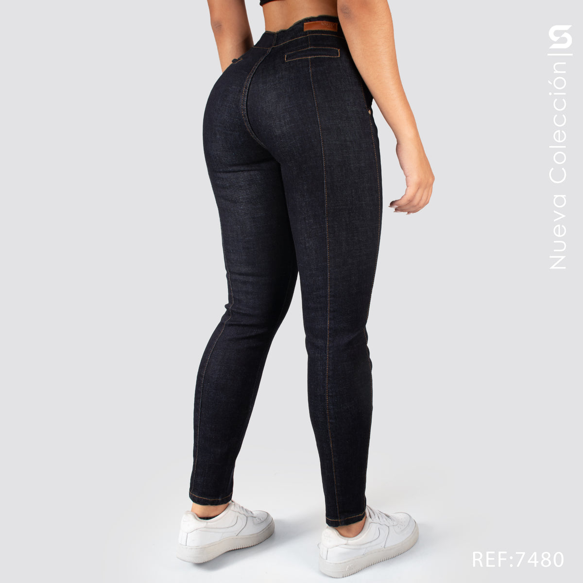 Jeans Skinny Tiro Alto 7480