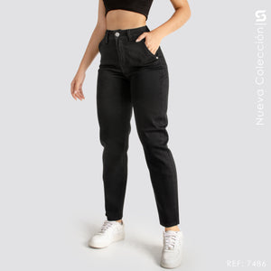 Mom Jeans Tiro Alto S7486