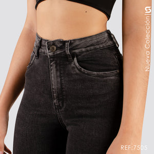 Jeans Skinny Tiro Alto S7505