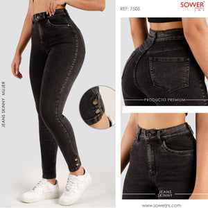 Jeans Skinny Tiro Alto S7505