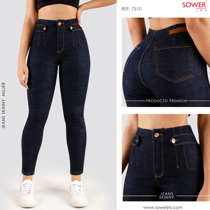 Jeans Skinny Tiro Alto S7510