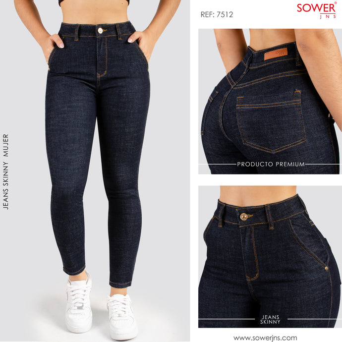 Jeans Skinny Tiro Alto S7512