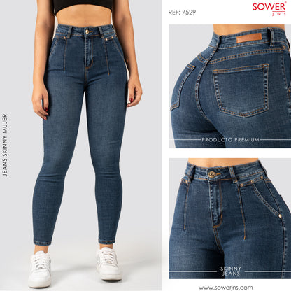 Jeans Skinny Tiro Alto S7529