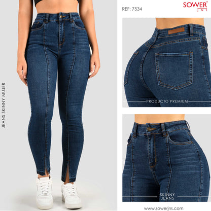 Jeans Skinny Tiro Alto S7534