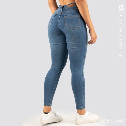 Jeans Skinny Tiro Alto S7540