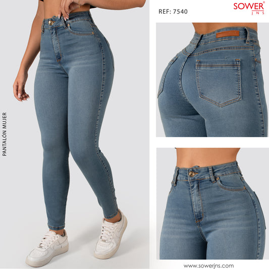 Jeans Skinny Tiro Alto S7540-1