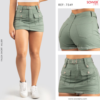 Falda Short Tiro Alto S7549