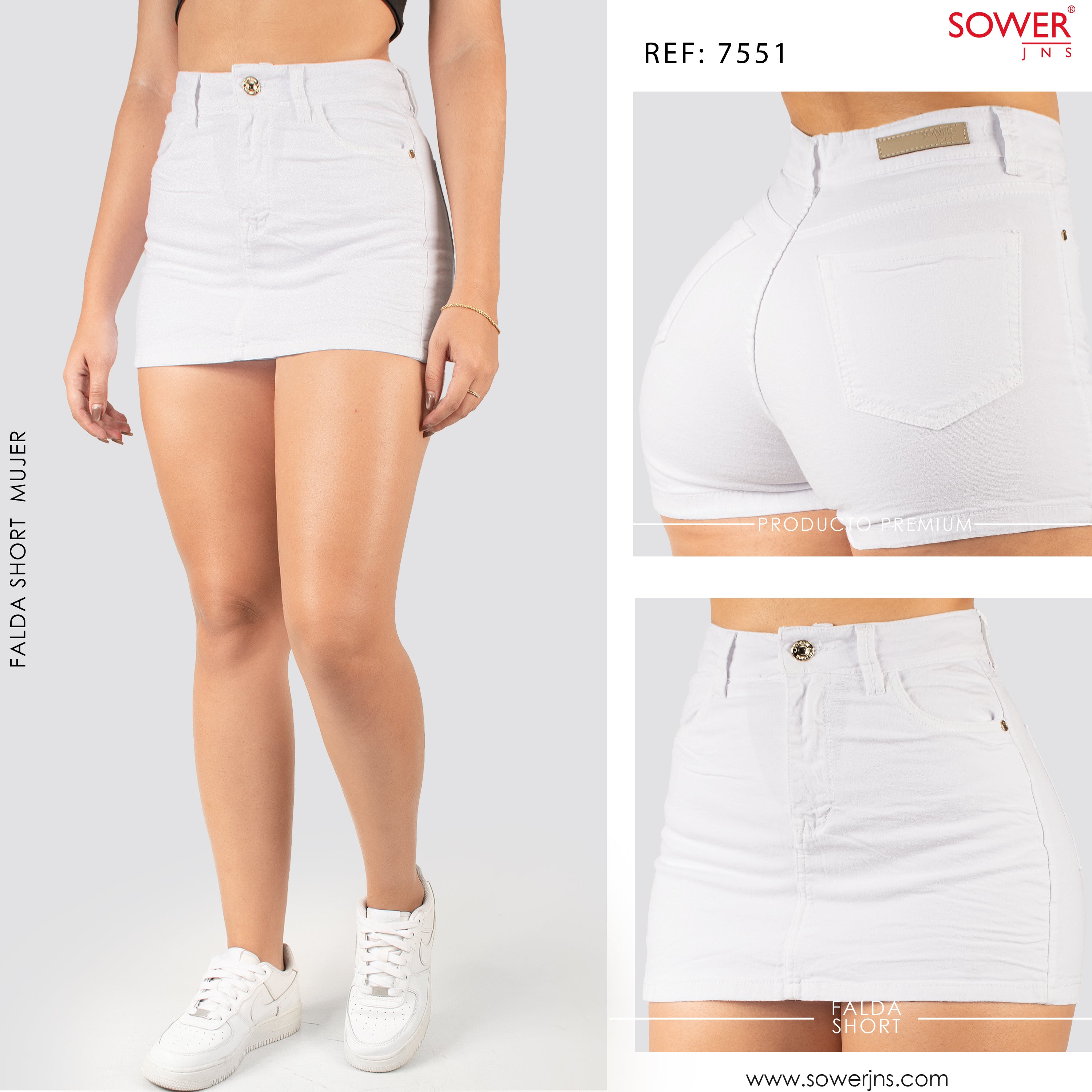 Falda Short Tiro Alto S7551