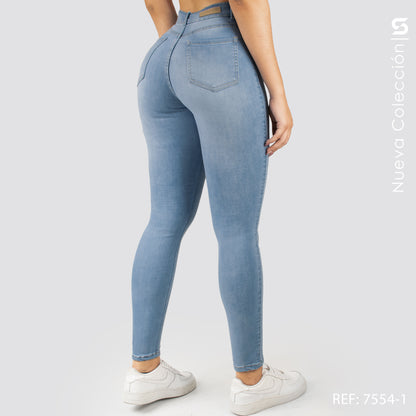 Jeans Skinny Tiro Alto S7554-1