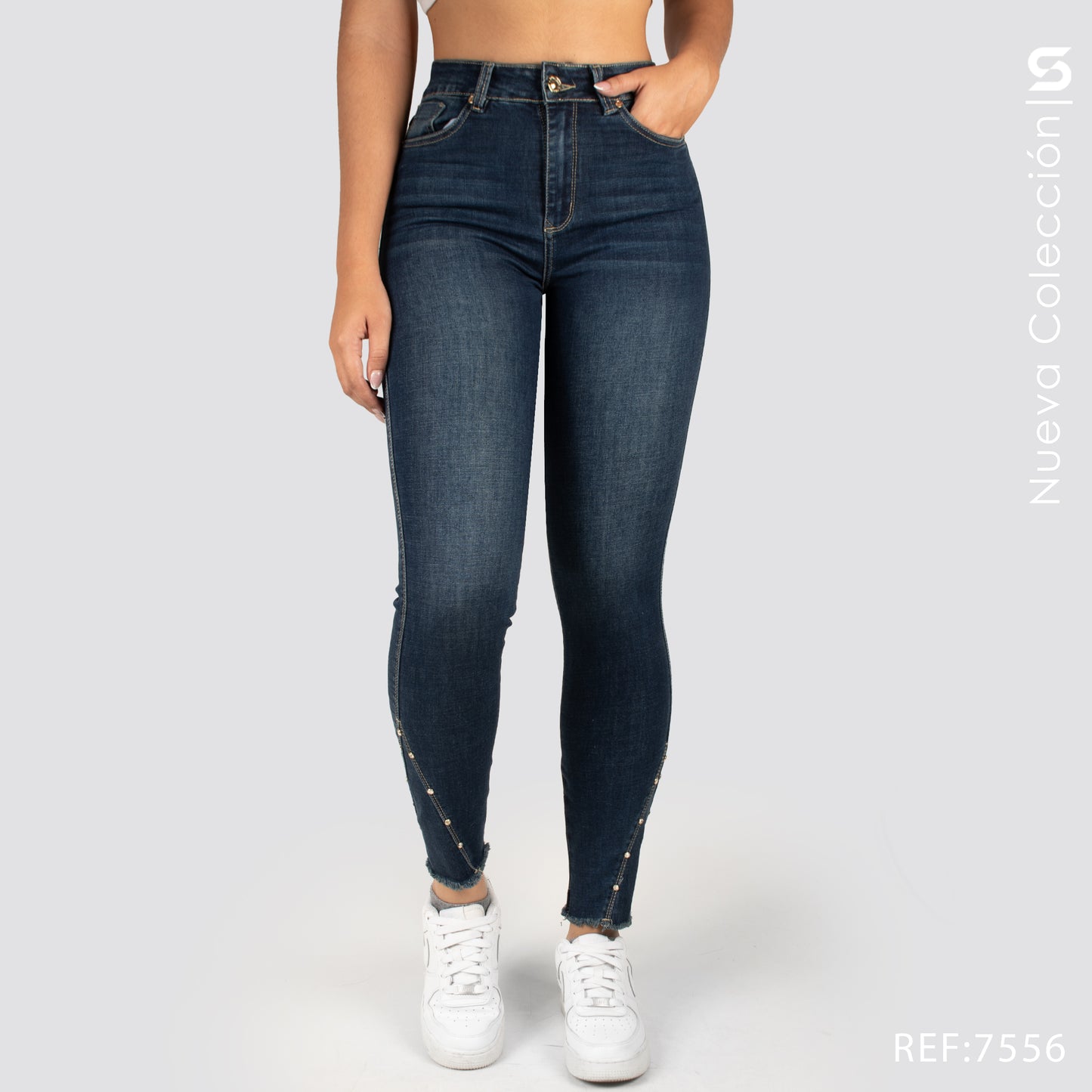 Jeans Skinny Tiro Alto S7556