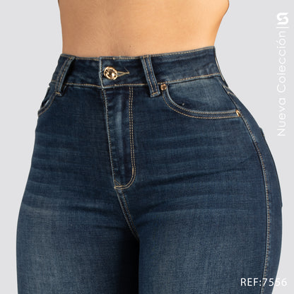 Jeans Skinny Tiro Alto S7556