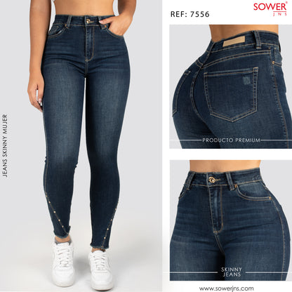 Jeans Skinny Tiro Alto S7556