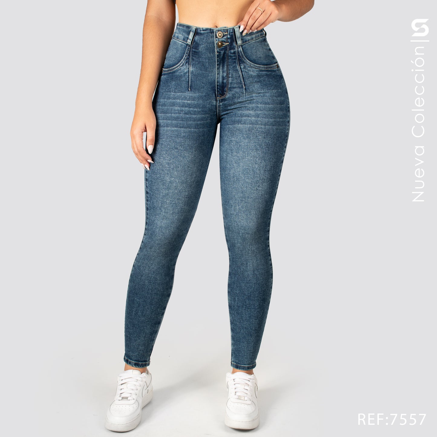 Jeans Skinny Tiro Alto S7557
