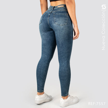 Jeans Skinny Tiro Alto S7557