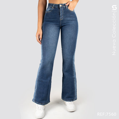 Jeans Mom Flare Tiro Alto S7560