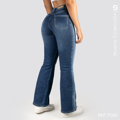 Jeans Mom Flare Tiro Alto S7560