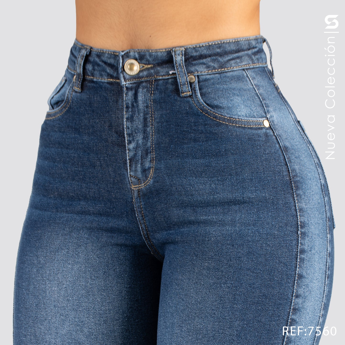 Jeans Mom Flare Tiro Alto S7560