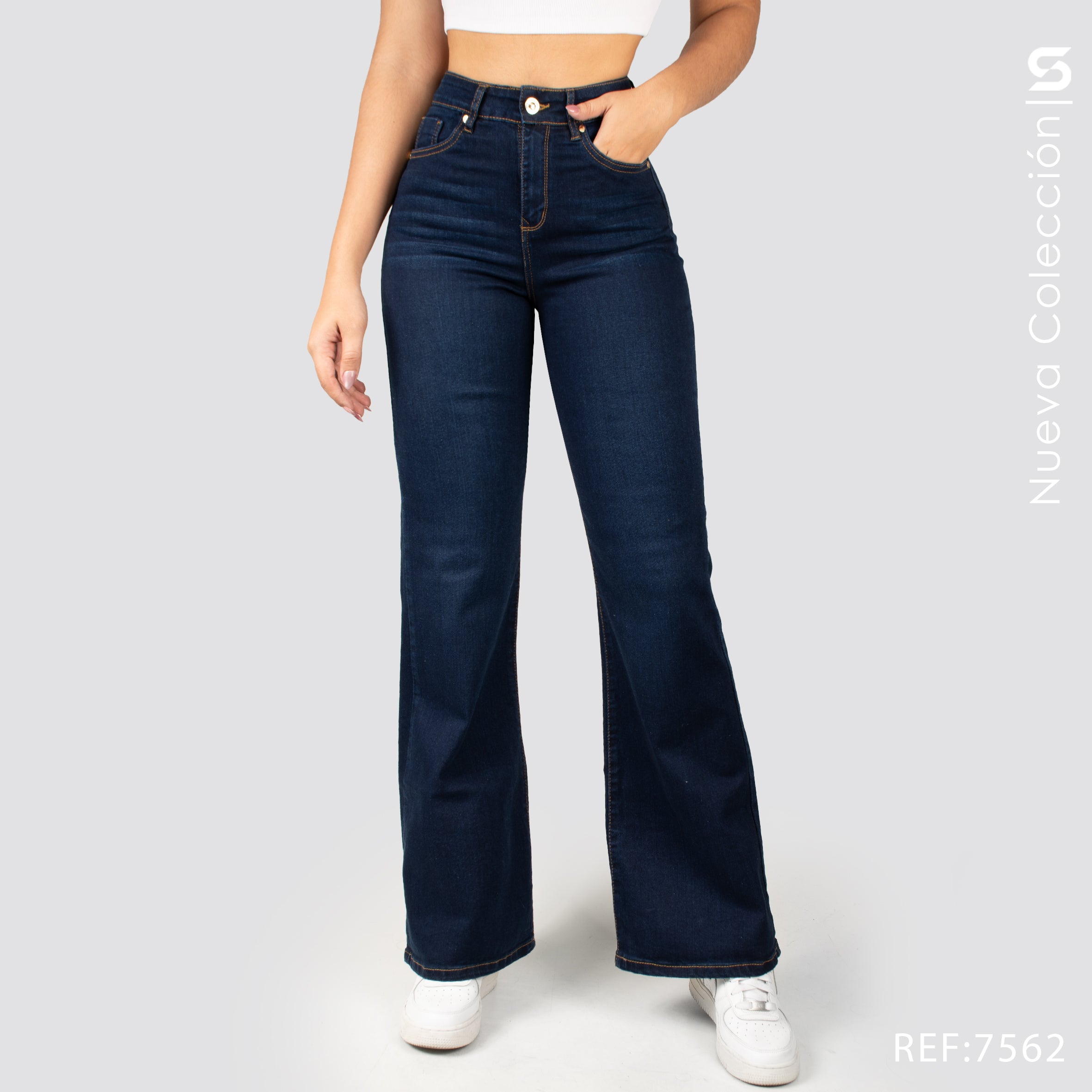 Jean Mom Bota Ancha Alto S7562