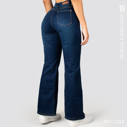 Jeans Mom Flare Tiro Alto S7563
