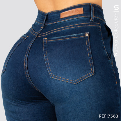 Jeans Mom Flare Tiro Alto S7563