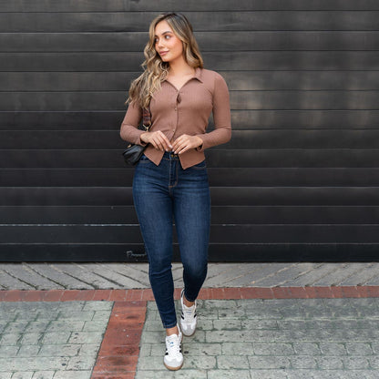 Jeans Skinny Tiro Alto S7575