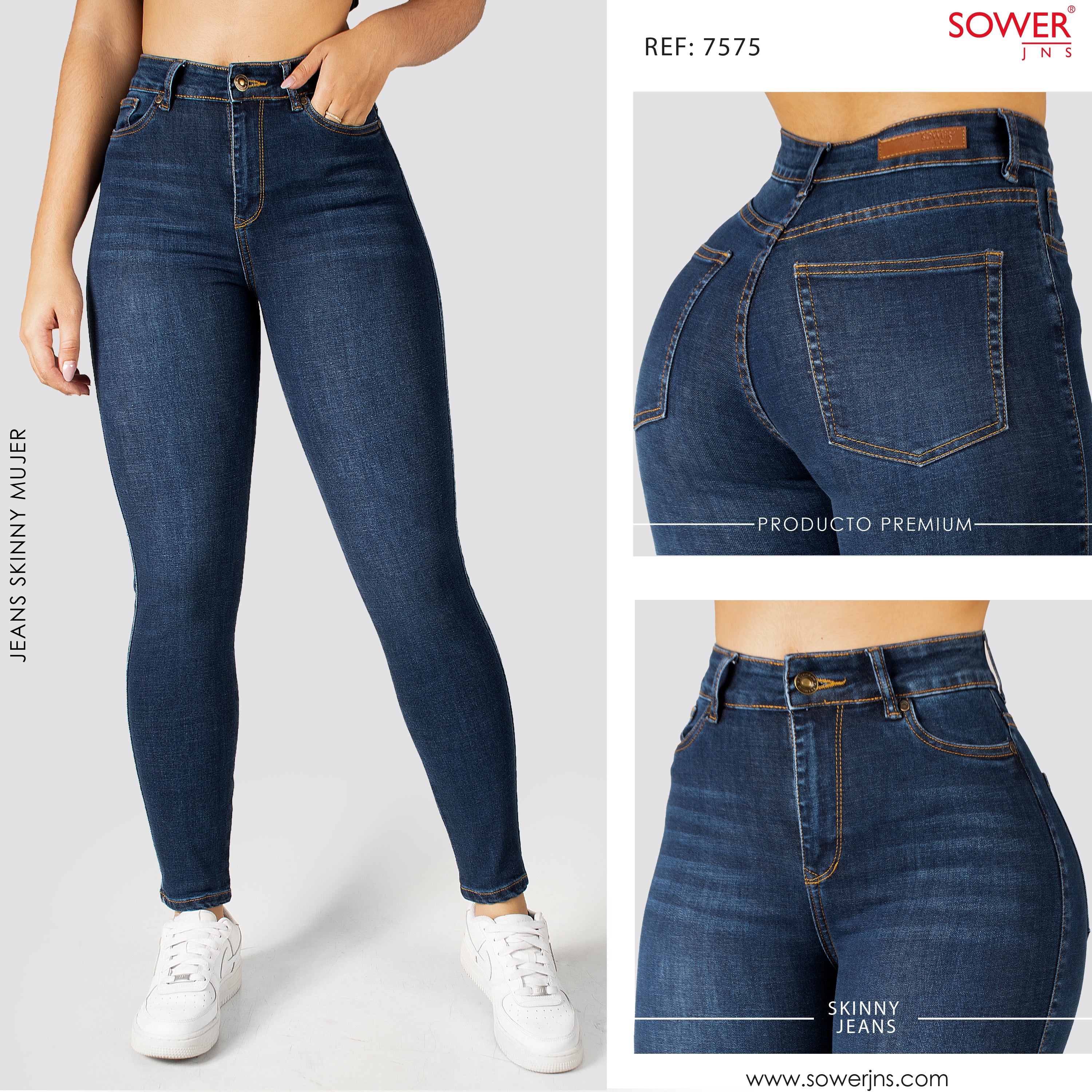 Jeans Skinny Tiro Alto S7575