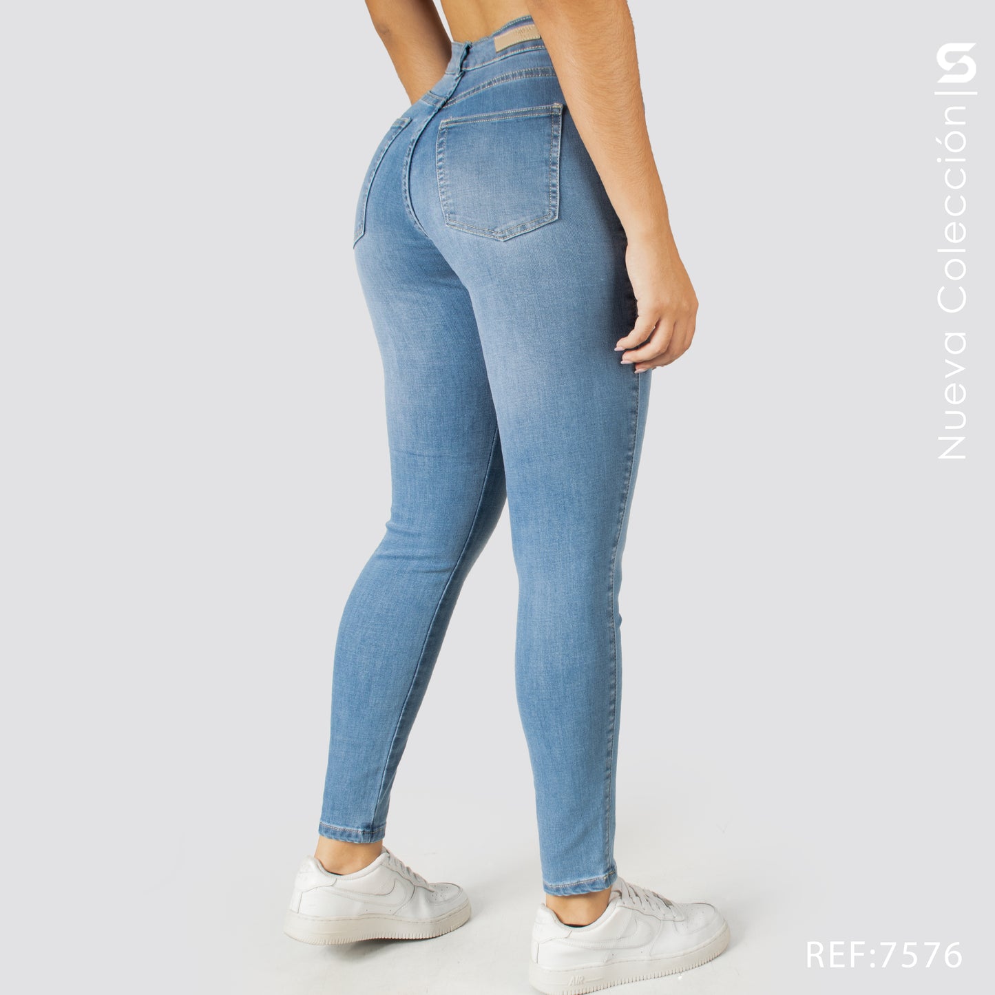 Jeans Skinny Tiro Alto S7576