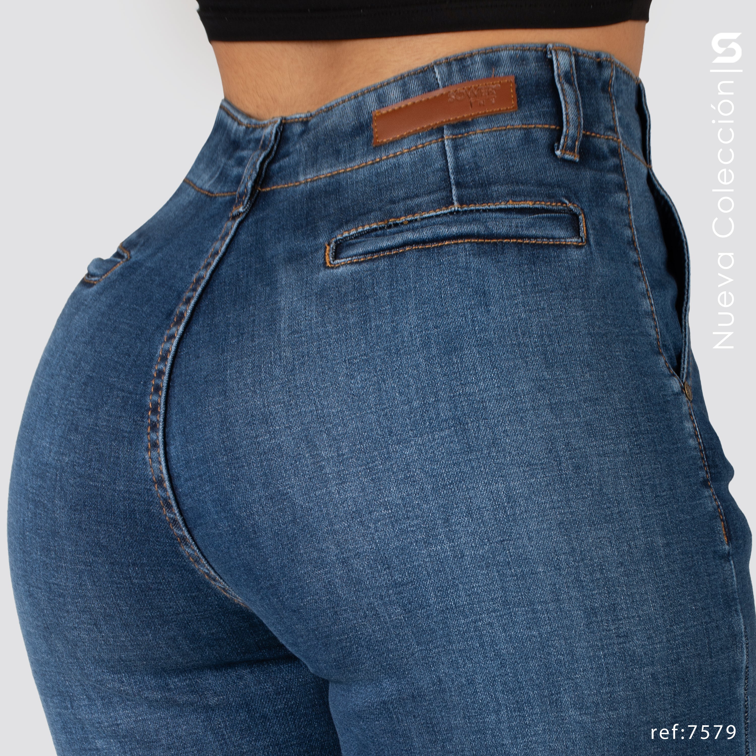 Jeans Mom Flare Tiro Alto S7579