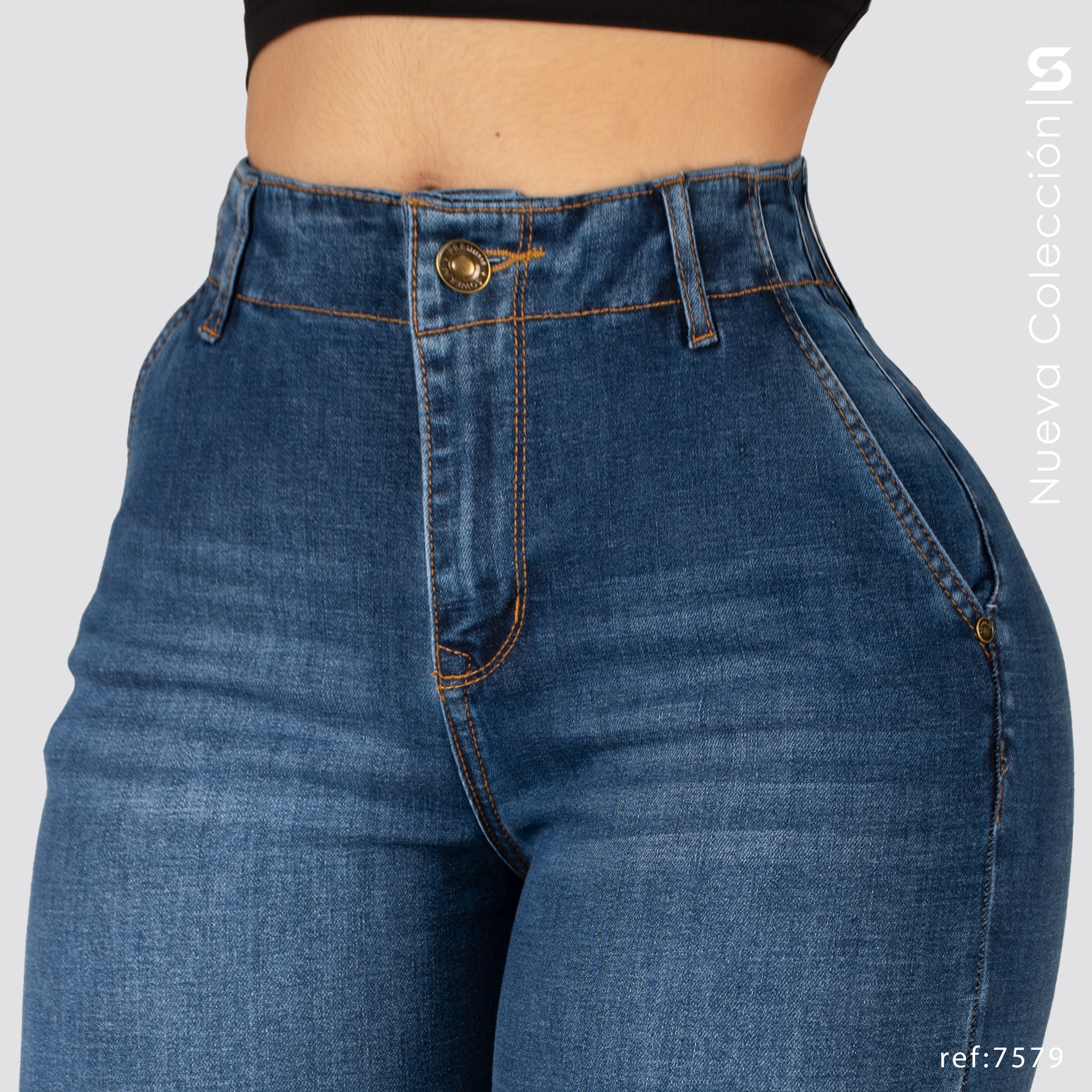 Jeans Mom Flare Tiro Alto S7579