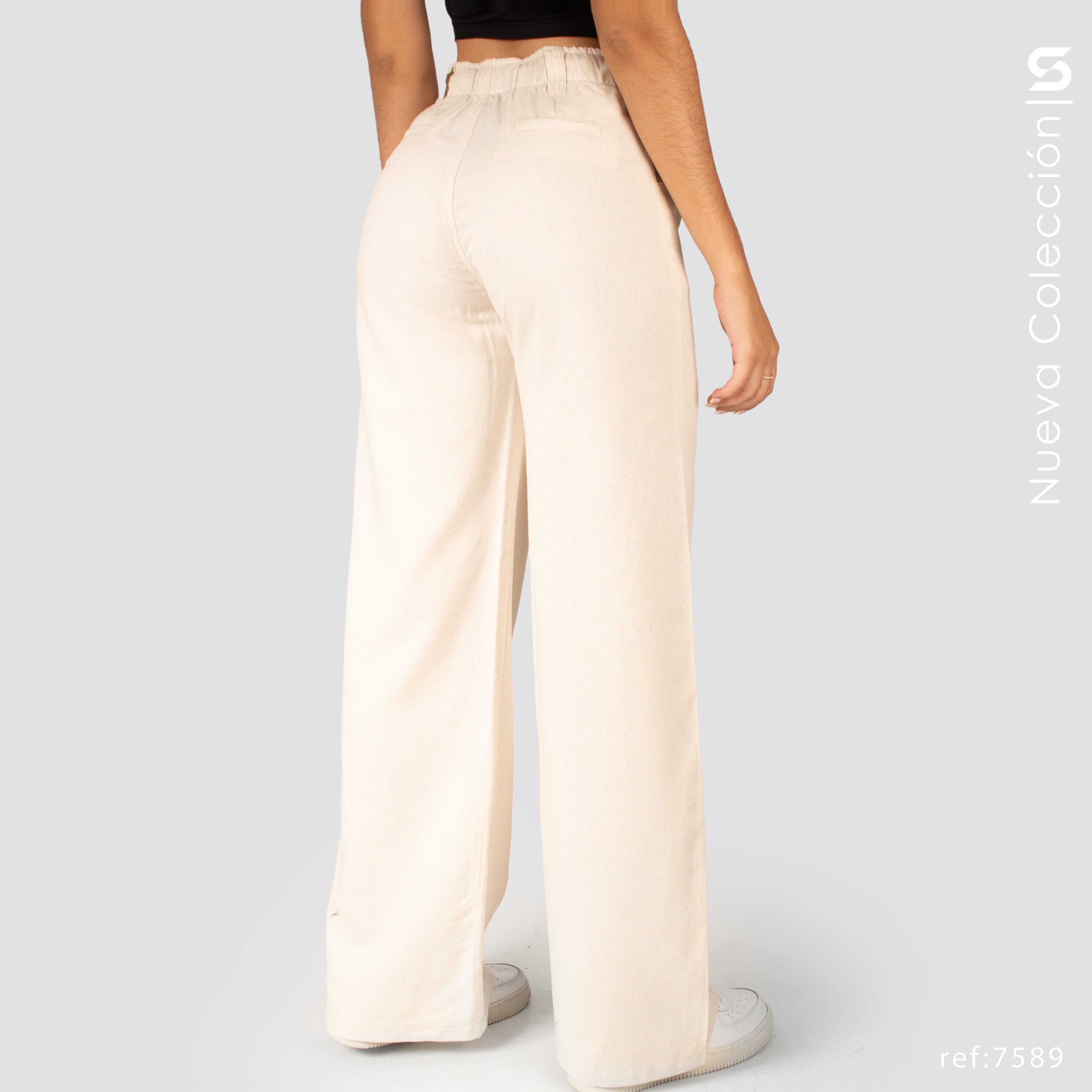 Pantalón Mom Flare Tiro Alto S7589